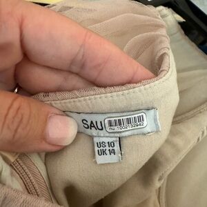 Anthropologie Blush Tulle Sau Lee Honore Gown- size 10